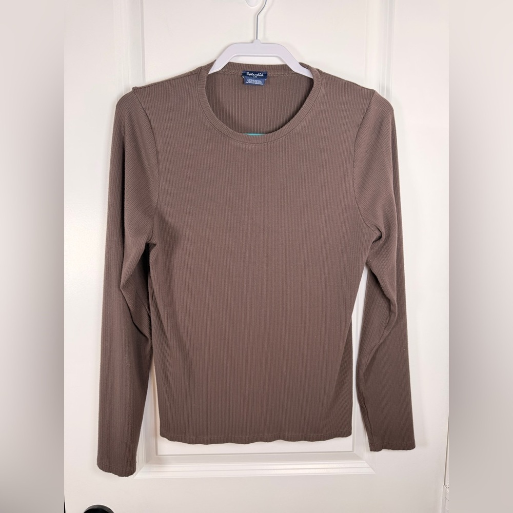 Splendid Chocolate Ribbed Top